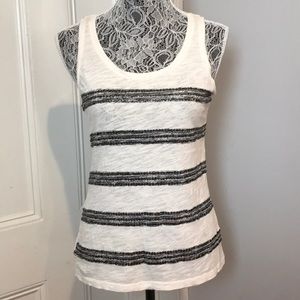 NWOT {LOFT} sequin striped top